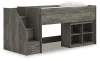 Ashley Furniture B4480B14 Ashley Furniture B4480B14 Frandern - Twin Loft Bed With Bookcase Storage - Gray