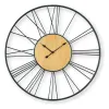 Ashley Furniture A8010452 Brockett - Wall Clock - Black / Natural