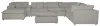 Jackson Furniture Industries 4445/31/59/28/88/9-26 Jackson Furniture Industries 4445/31/59/28/88/9-26 Posh - 9 Piece Modular Sectional With 3 Armless, 3 Corners, 2 Cocktail Ottoman, 1 Console - Dove