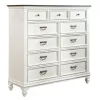 Liberty Furniture 417-BR32 Liberty Furniture 417-BR32 Allyson Park - 11 Drawer Chesser - Wirebrushed White / Charcoal