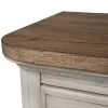 Liberty Furniture 652-BR-DM Farmhouse Reimagined - Dresser & Mirror - Antique White / Chestnut Tops