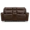 Liberty Furniture 7005CG-22P Blair - Loveseat With Console P2 & ZG - Cognac