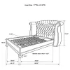 CoasterEveryday 300843KE Barzini - Upholstered Eastern King Wingback Bed - White