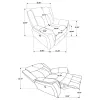CoasterEveryday 603506 Lawrence - Upholstered Padded Arm Glider Recliner - Charcoal