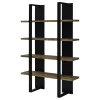 CoasterEveryday 882036 Danbrook - 4-Shelf Bookshelf - Black And Aged Walnut