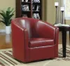 CoasterEssence 902099 Turner - Upholstered Barrel Back Swivel Chair - Red