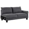 Coaster Fine Furniture 509540 Caspian - Upholstered Curved Arm Chaise Sectional Sofa - Gray