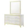 Coaster Fine Furniture 224733M Lucia - 6-Drawer Dresser With Mirror - White