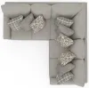 Jackson Furniture Industries 3345/62/42-26 Jackson Furniture Industries 3345/62/42-26 Livingston - 2 Piece Sectional With Comfort Coil Seating And 9 Accent Pillows Included - Linen