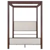 Coaster Fine Furniture 360331Q Zimmerlee - Metal Queen Canopy Bed - Rust Brown