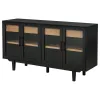 Coaster Fine Furniture 108545BLK Middleton - 4-Door Sideboard Server With Dual Drawers - Black
