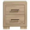 Coaster Fine Furniture 223112 Arielle - 2-Drawer Bedroom Nightstand With Casters - Light Oak