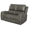 Coaster Fine Furniture 603432PPP Brickston - Triple Power Reclining Loveseat - Charcoal