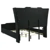 Coaster Fine Furniture 223161Q Lorient - Queen LED Upholstered Wingback Bed - Black