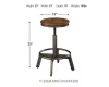 Ashley Furniture D440-024 Torjin - Swivel Stool (Set of 2) - Dark Brown