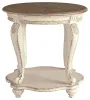 Ashley Furniture T743-6 Realyn - Round End Table - White / Brown