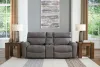 Ashley Furniture 61003S3 Ashley Furniture 61003S3 Next-Gen Durapella - 3-Piece Power Reclining Sectional Loveseat With Console - Slate
