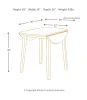 Ashley Furniture D310/15/01(4) Ashley Furniture D310/15/01(4) Hammis - 5 Pc. - Drop Leaf Table, 4 Upholstered Side Chairs - Dark Brown