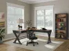 Ashley Furniture H664/34/34R/01A/70 Wildenauer - 4 Pc. - Home Office Desk And Return, Swivel Desk Chair, Bookcase - Brown / Black