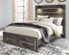Ashley Furniture B211B29 Ashley Furniture B211B29 Drystan - Queen Panel Bed With 2 Storage Drawers - Brown / Beige