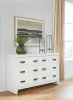 Ashley Furniture B427/31/36/46/82/94/92(2) Binterglen - 7 Pc. - Dresser, Mirror, Chest, California King Panel Bed, 2 Nightstands - White