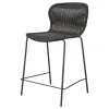 CoasterEssence 192039 Mckinley - Faux Rattan Metal Counter Chair (Set of 2) - Brown
