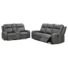 Coaster Fine Furniture 603191-S2 Raelynn - 2 Piece Upholstered Reclining Sofa Set - Gray