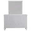 CoasterEssence 201303M Sandy Beach - 11-Drawer Dresser With Mirror - Cream White