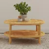 Coaster Fine Furniture 709698 Camillo - Round Solid Wood Coffee Table - Maple