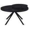 Coaster Fine Furniture 706268 Briggs - Round Marble Printed Glass Top Coffee Table - Black