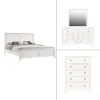 New Classic 02-044W-24C New Classic 02-044W-24C Tamarack - Western King 4 Piece Bedroom Set (Bed, Dresser, Mirror, Chest) - White