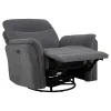 Coaster Fine Furniture 610443P Adler - Upholstered Power Swivel Glider Recliner - Charcoal Gray