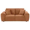 Coaster Fine Furniture 504952 Burnett - Chenille Upholstered Wide Arm Loveseat - Burnt Orange