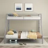Coaster Fine Furniture 460340SVR Carson - Metal Twin Over Full Bunk Bed - Glossy Silver