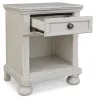 Ashley Furniture B742-91 Robbinsdale - One Drawer Night Stand - Antique White