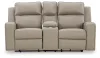 Ashley Furniture 6330794 Lavenhorne - Dbl Rec Loveseat W/Console - Pebble