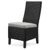 Ashley Furniture P792-601 Beachcroft - Side Chair With Cushion (Set of 2) - Black / Light Gray
