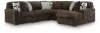 Ashley Furniture 98104S22 Ashley Furniture 98104S22 Midnight-Madness - 5-Piece Sectional With RAF Corner Chaise - Chocolate