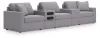 Ashley Furniture 92104S64 Ashley Furniture 92104S64 Modmax - 5-Piece Sectional With Audio System And With Storage Console - Granite