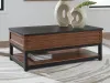 Ashley Furniture T737-9 Kallari - Lift Top Cocktail Table - Warm Brown / Black
