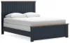 Ashley Furniture B414/21/26/57/54/96 Ashley Furniture B414/21/26/57/54/96 Landocken - 5 Pc. - Dresser, Mirror, Queen Panel Bed - Brown / Blue