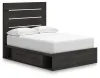Ashley Furniture PCB2108B15 Hollivern - Full Panel Storage Bed - Dark Gray