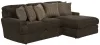 Jackson Furniture Industries 4376/76/46-49 Jackson Furniture Industries 4376/76/46-49 Mammoth - 2 Piece Sofa Chaise With RSF Chaise - Chocolate