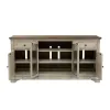 Liberty Furniture 498-TV68 Morgan Creek - Entertainment TV Stand - Antique White / Wirebrushed Tobacco Accents