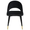 CoasterEssence 193562 Lindsey - Upholstered Dining Side Chair (Set of 2) - Black