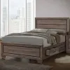 CoasterEveryday 204190KW Kauffman - Wood California King Storage Panel Bed - Washed Taupe