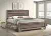 CoasterEveryday 204190KW Kauffman - Wood California King Storage Panel Bed - Washed Taupe