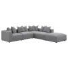 CoasterElevations 551596 Jennifer - Square Upholstered Ottoman - Gray