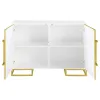 CoasterEssence 959594 Elsa - 2 Door Wood Storage Accent Cabinet - White And Gold