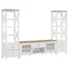 Coaster Fine Furniture 708253-SET Hollis - 3 Piece TV Stand Entertainment Center - White